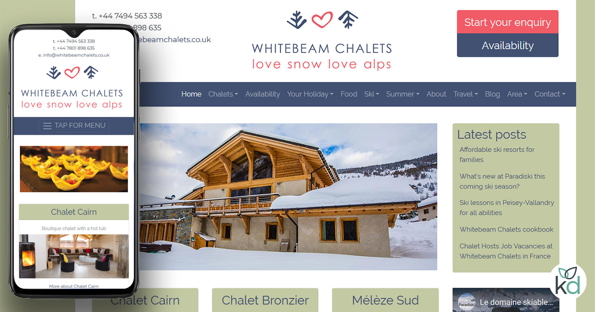 Chalet company website design