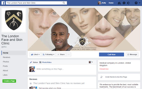 Beauty salon Facebook page design