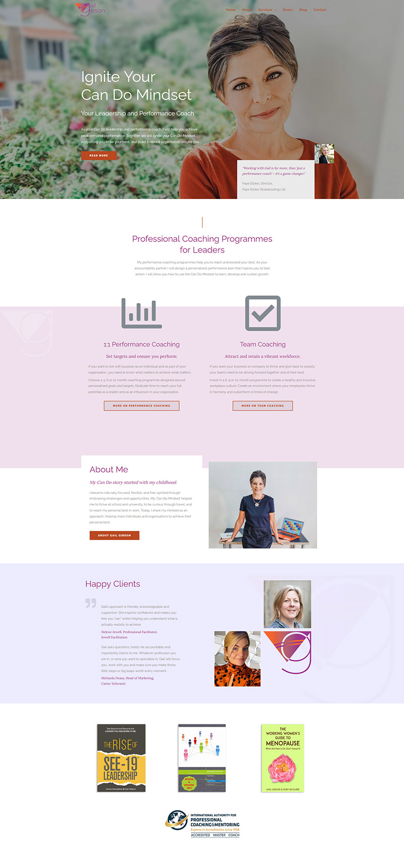 Business coaching website design