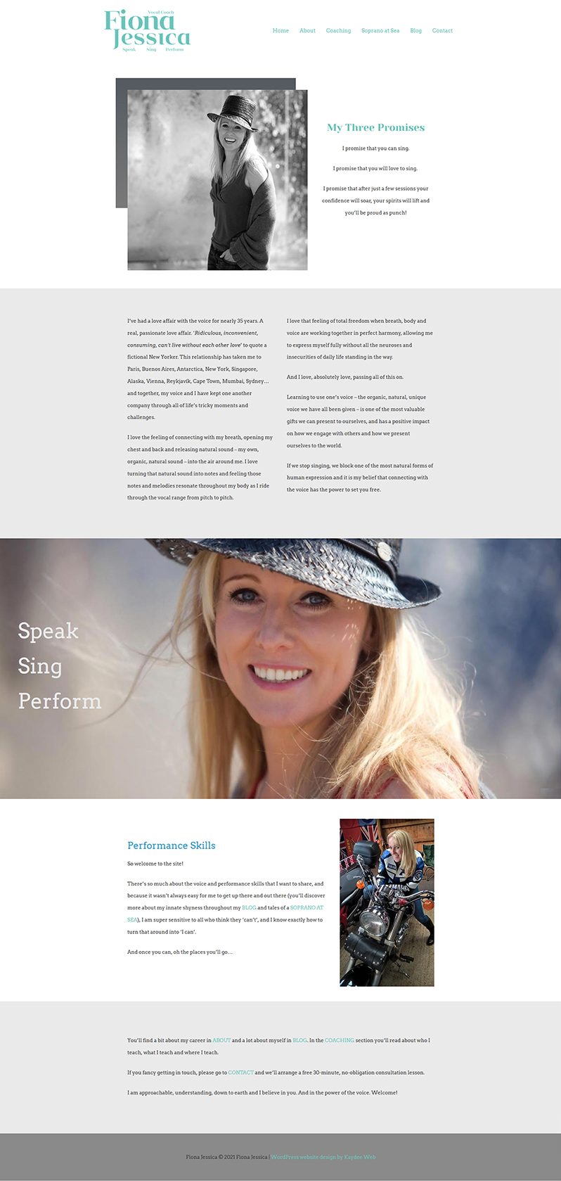 Online vocal coach website design