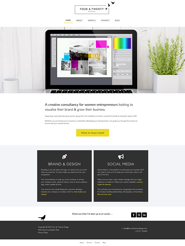 Website for a graphic designer