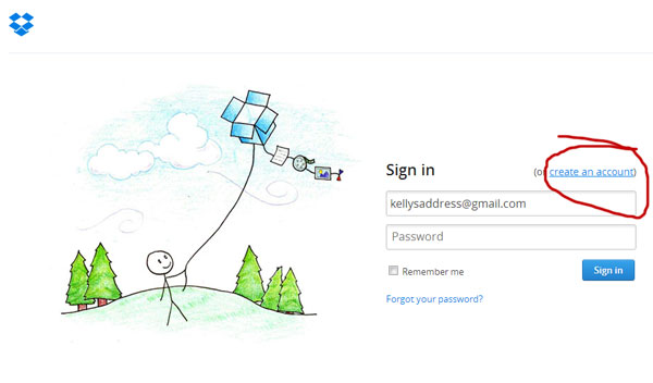 Create an Account on Dropbox