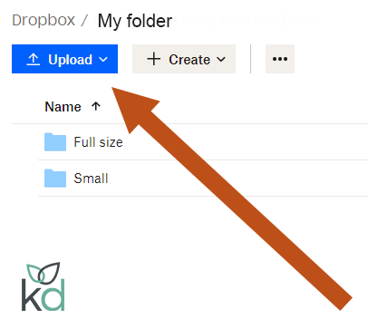 Upload a file to Dropbox