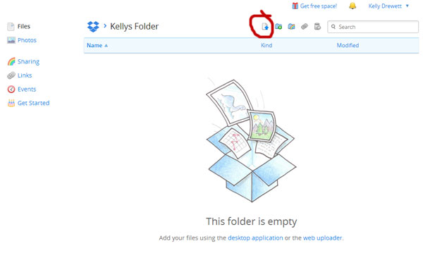 using dropbox to share files