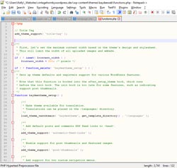 Custom web design code in PHP, HTML and CSS