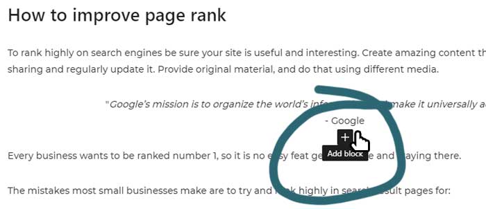 Add a block to a WordPress page