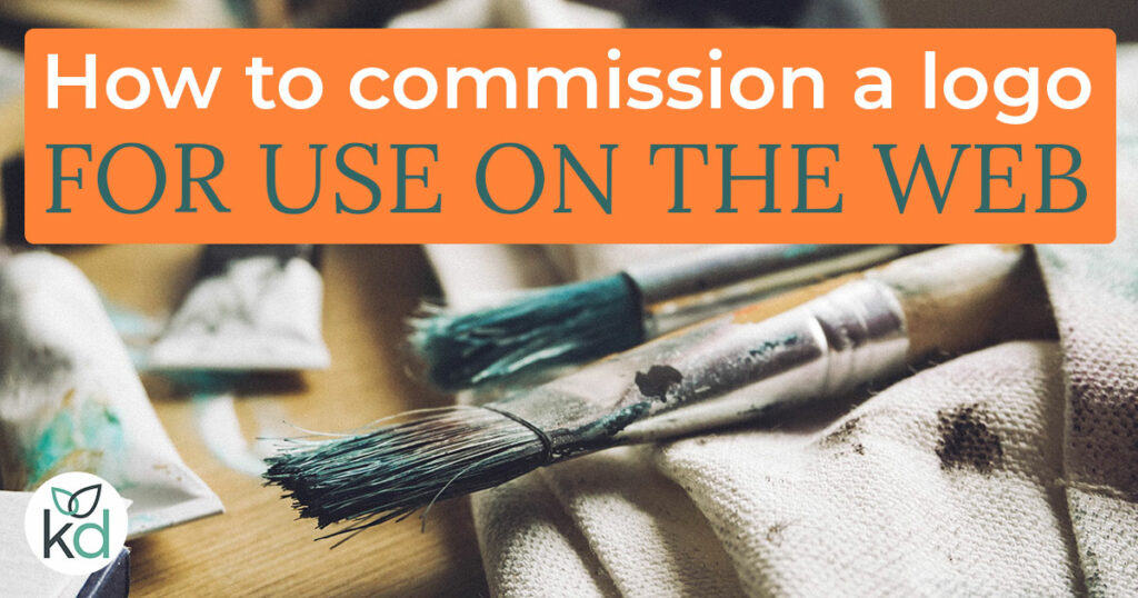 How to commission a logo for use on the web - paintbrushes covered with paint