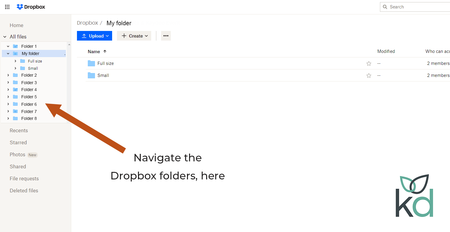 How to add files to Dropbox, a tutorial by Kaydee Web