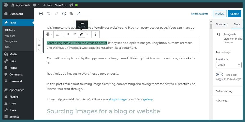 How to Add a PDF to WordPress and Link Via a Text Link