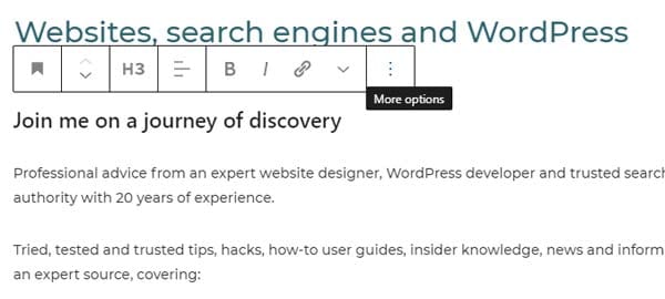 Gutenberg WordPress Editor